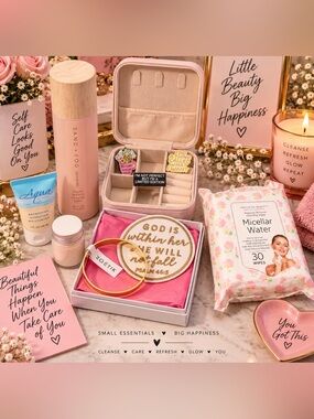 Pink Micellar Water & Bath Essentials Gift Set